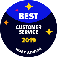 YesUpHost - Great Customer Service Award from HostAdvice